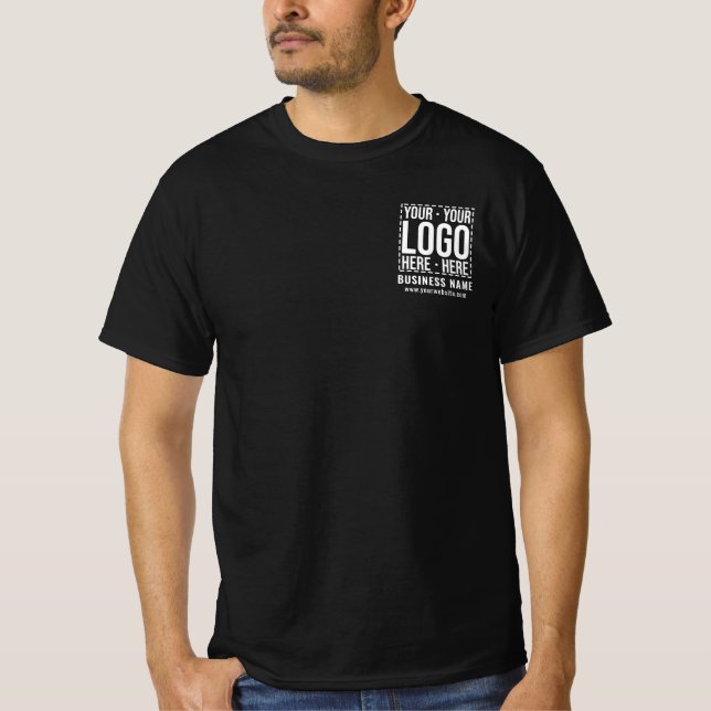 Custom Business Logo Corporate Company Modern Cool T-Shirt (Front)