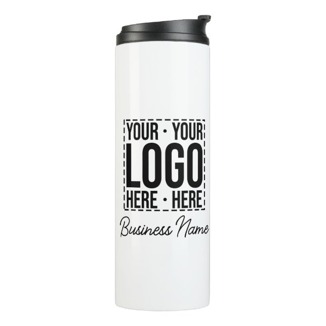 Custom Business Logo Corporate Company Modern Cool Thermal Tumbler (Rotated Left)