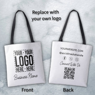 Custom Business Logo Corporate Company Modern Cool Tote Bag