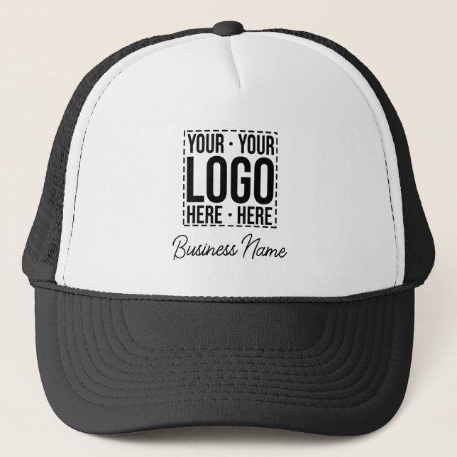 Custom Business Logo Corporate Company Modern Cool Trucker Hat (Front)