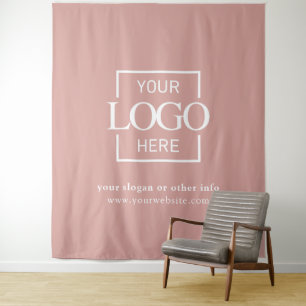 Custom Business Logo Corporate Event Backdrop Tapestry