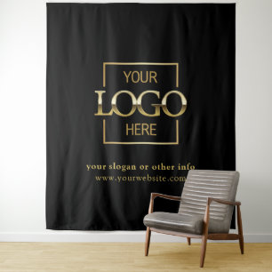 Custom Business Logo Corporate Event Backdrop Tapestry