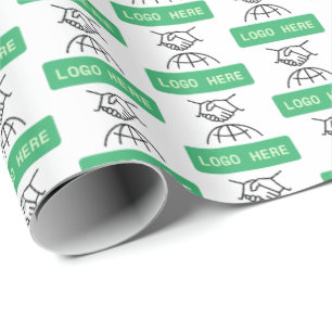 Custom Business Logo & Corporate Icon Wrapping Paper