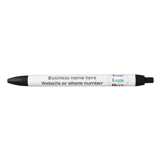 Custom Business Logo Corporate Promotional Gift Black Ink Pen (Front)