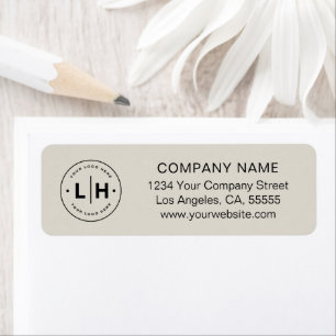Custom Business Logo Corporate Return Address Label