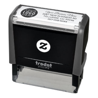 Custom Business Logo Corporate Return Address Self-inking Stamp