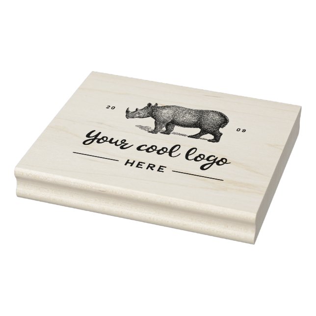 Custom Business Logo Create Your Own Brand Here Rubber Stamp (Stamp)