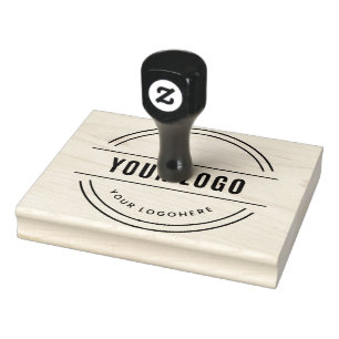 Custom Business Logo Custom 4x5 Rubber Wooden Stam Rubber Stamp