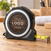 Custom Business Logo Dark Wood Branded