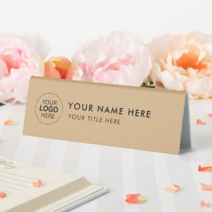 Custom Business Logo Desk Nameplate Table Tent