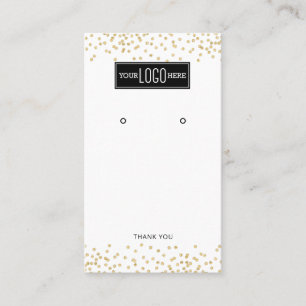 Custom Business Logo Earring Display Business Card