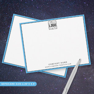 Custom Business Logo Editable Brand Colour Border Card