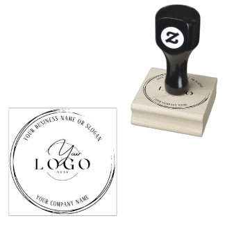 Custom Business Logo | ELEGANT & MODERN ROUND Rubber Stamp