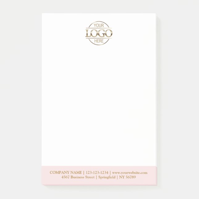 Custom Business Logo Elegant Simple Professional  Post-it Notes (Front)