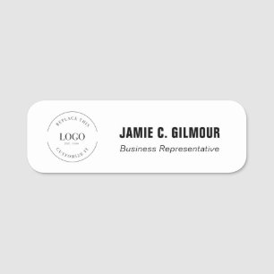 Custom Business logo Employee Magnetic  Name Tag