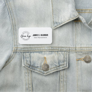 Custom Business logo Employee name Magnetic  Tag