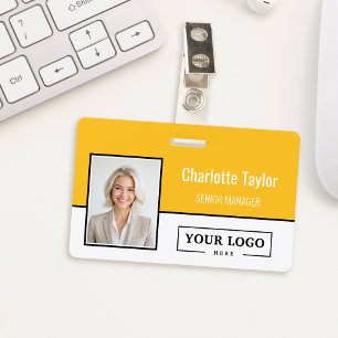 Custom Business Logo Employee Photo ID Badge