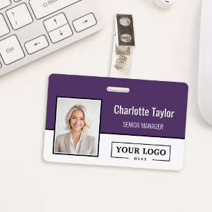 Custom Business Logo Employee Photo ID Badge