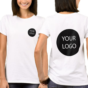 Custom Business Logo Employee Staff   back & front T-Shirt
