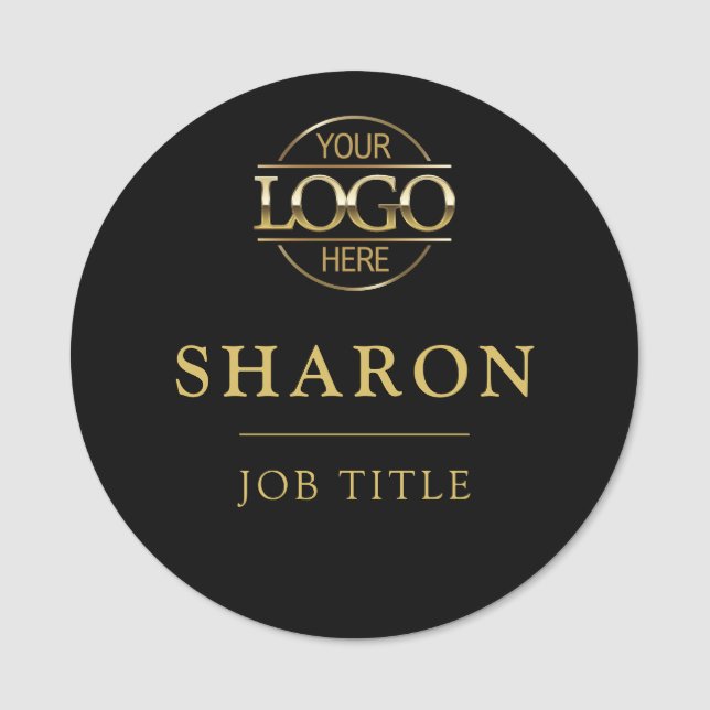 Custom Business Logo Employee Staff Magnetic Name Tag (Front)