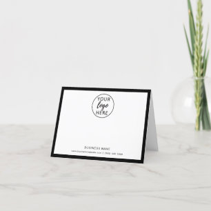 Custom Business Logo Folded Thank You Card