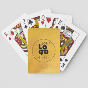 Custom Business Logo Gold Brass Playing Cards Set