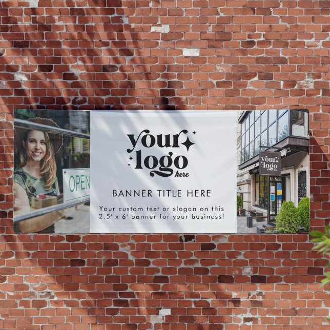Custom Business Logo Grand Opening 2 Photo Banner (Creator Uploaded)