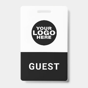 Custom Business Logo Guest Visitor Pass ID Badge