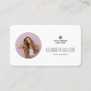 Custom Business Logo Handwritten Script Photo Card