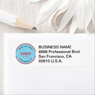 Custom Business logo here Corporate Return address Return Address Label