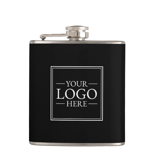 Custom Business Logo Hip Flask (Front)