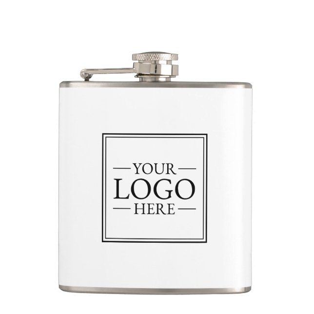 Custom Business Logo Hip Flask (Front)