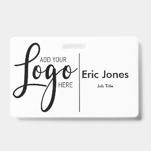 Custom BUSINESS LOGO ID identification add logo Badge