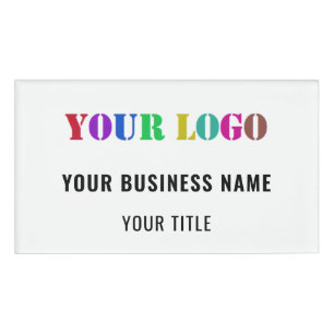 Custom Business Logo Info Your Company Name Tag
