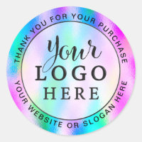 Custom Business Logo Iridescent Holographic