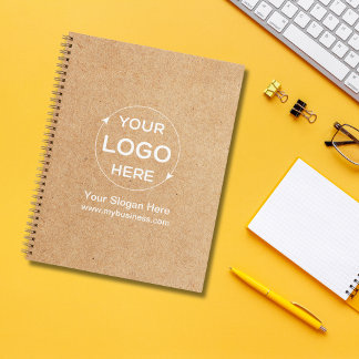 Custom Business Logo Kraft Style Notebook