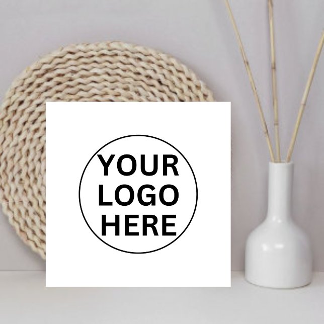Custom Business Logo l Professional White  Ceramic Tile (Creator Uploaded)