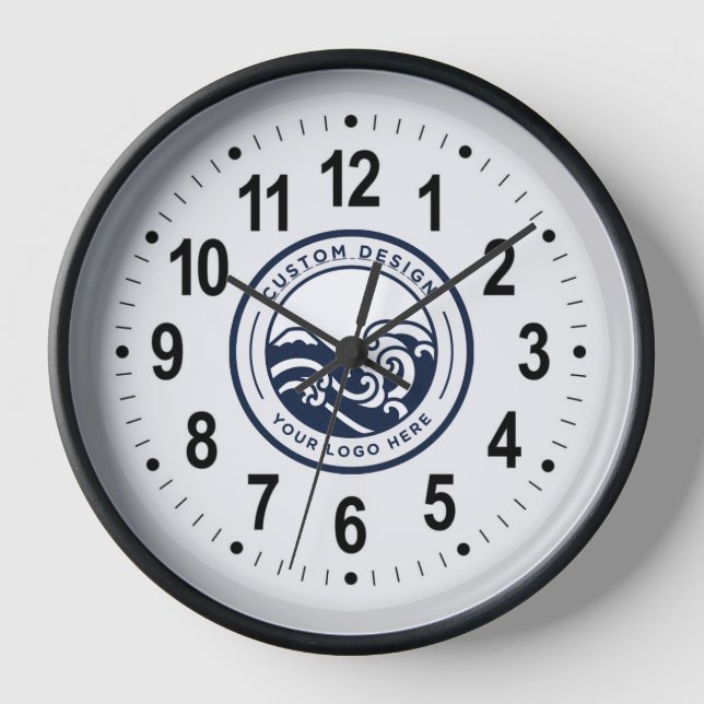 Custom Business Logo Large Clock (Front)
