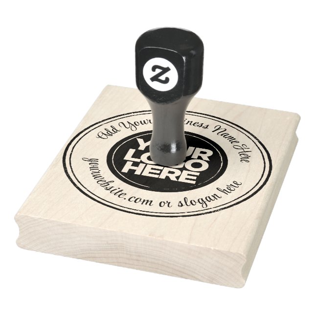 Custom Business Logo Large Cute Script Rubber Stamp (Stamp)