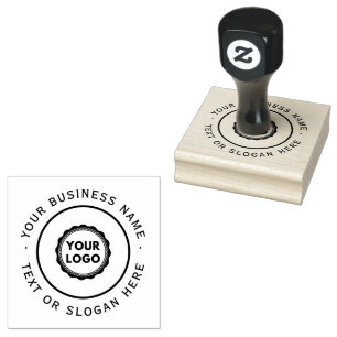 Custom Business Logo Large  Rubber Stamp