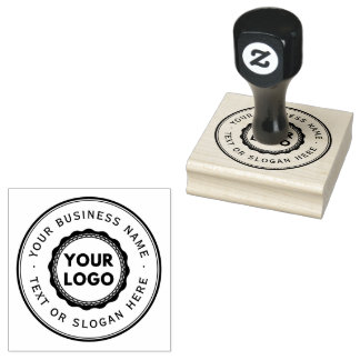 Custom Business Logo Large  Rubber Stamp