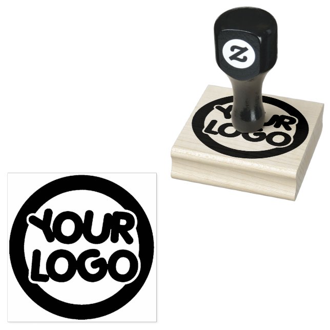 Custom Business Logo Large Rubber Stamp (Stamped)