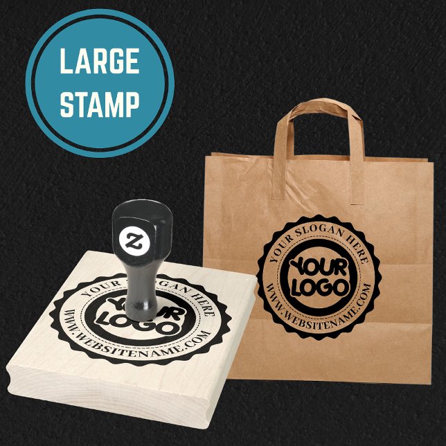 Custom Business Logo Large Rubber Stamp (Creator Uploaded)
