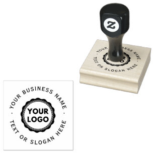 Custom Business Logo Large  Rubber Stamp
