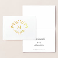 Custom Business Logo Laurel Wreath Monogram