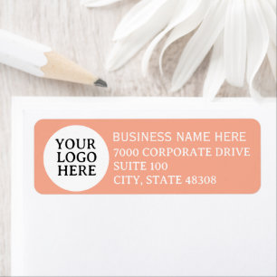 Custom Business logo Minimal Mono Return Address Label