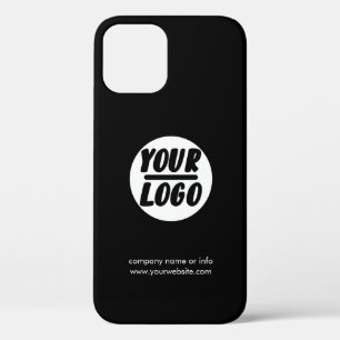 custom Business Logo Minimalist   Black & white iPhone 12 Case