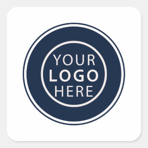 Custom Business Logo Minimalist Custom Square Sticker