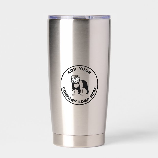 Custom Business Logo Minimalist Employees Insulated Tumbler (Front)