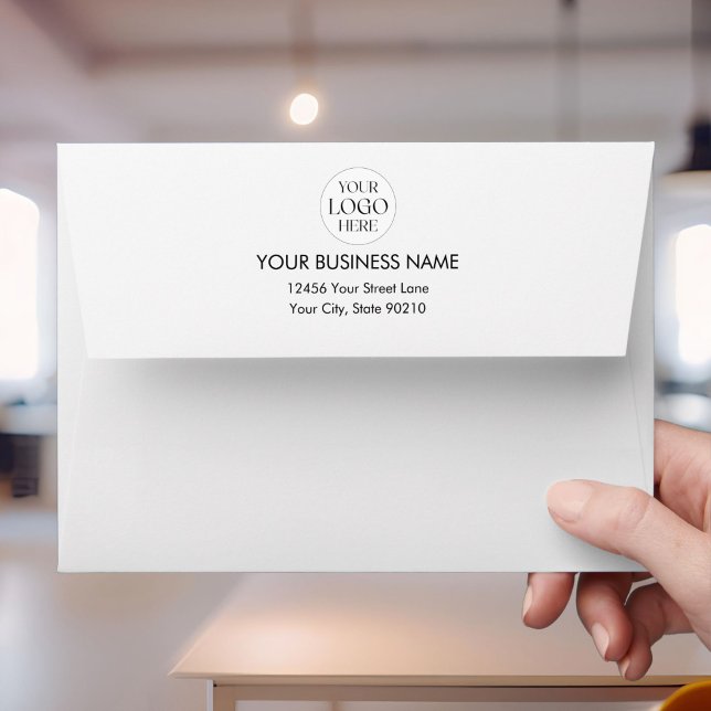 Custom Business Logo Minimalist Return Address Envelope (Creator Uploaded)